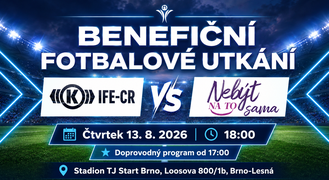 Pozvánka na benefiční fotbalové utkání IFE vs výběr NebýtNaToSama